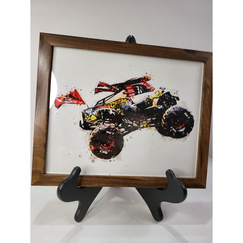 Monster Truck Framed Art Prints Set of 4 Grave Digger El Toro Loco Max-D Decor - Picture 3 of 8